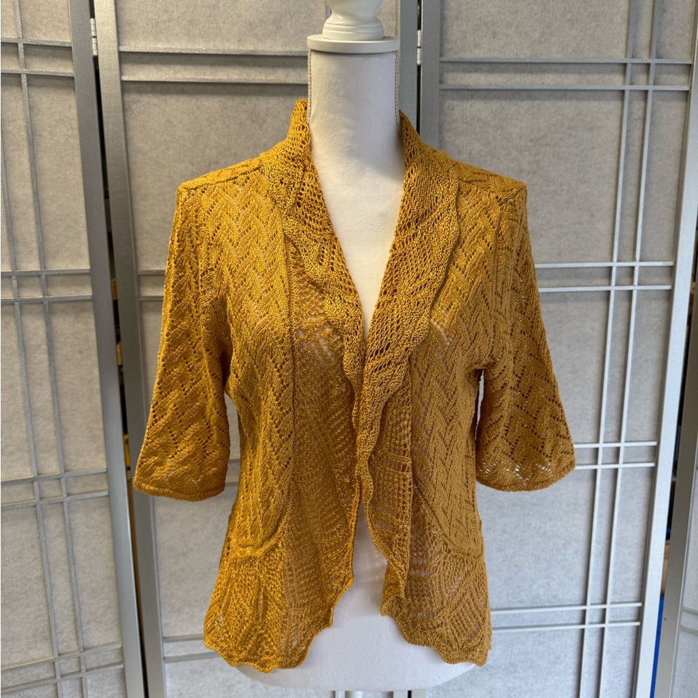 Mustard Yellow Knit Cardigan